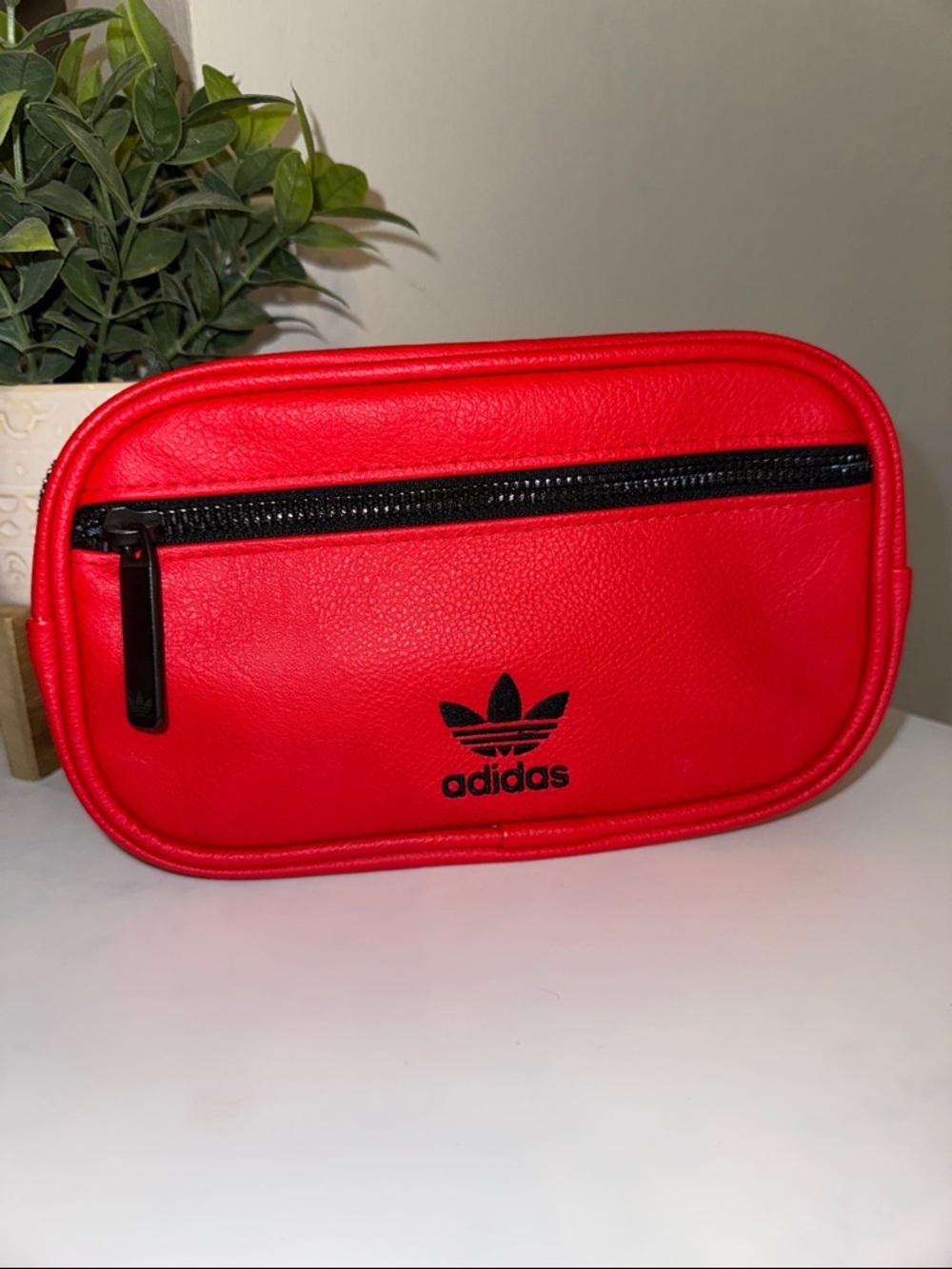 adidas Red Crossbody Bag with Black Accents